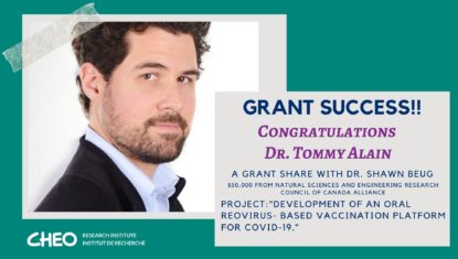Dr. Tommy Alain Receives Grant for Researching COVID-19 Vaccine