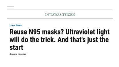 CHEO Research Team Makes International News for N-95 Mask Research