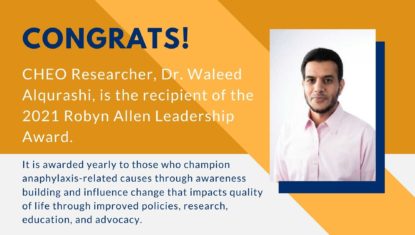 Dr. Waleed Alqurashi Receives 2021 Robyn Allen Leadership Award