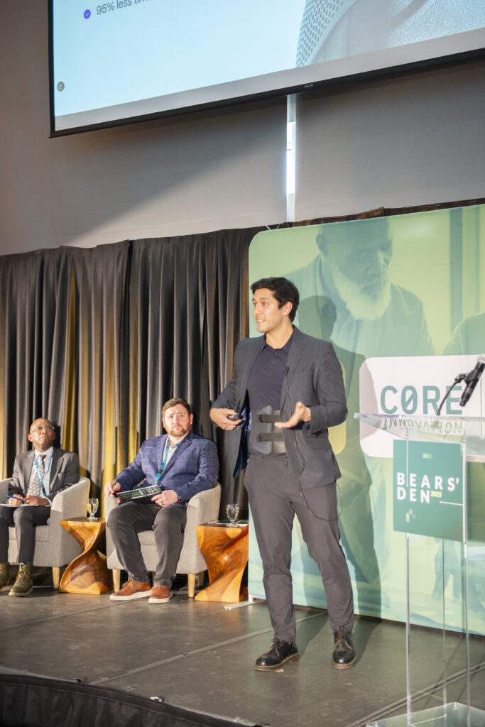 Guy Aymeric pitches Neuralign at CHEO Bears' Den