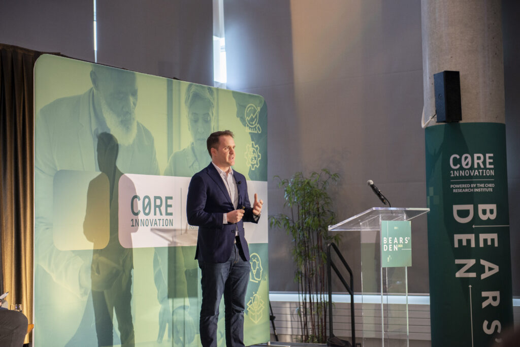 Jean-Simon Fortin pitches Paperplane Therapeutics at Bears' Den 2025