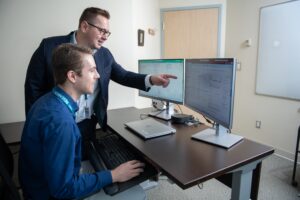 Ivan Terekhov, Director of Research Informatics, AI, and Technology at the CHEO Research Institute and ThinkRare project co-lead, and Alexandre White-Brown, Genetic Counsellor at CHEO and ThinkRare project manager
